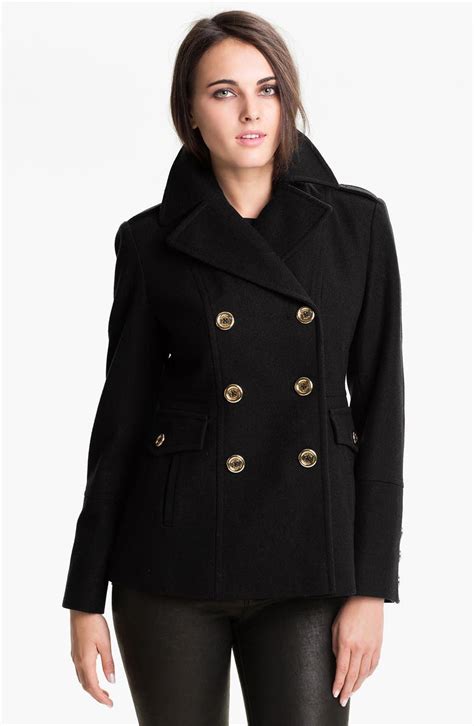 michael kors wool blend peacoat